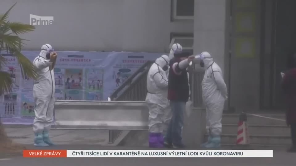 05.02. 2020 VELKÉ ZPRÁVY: ČTYŘI TISÍCE LIDÍ V KARANTÉNĚ NA LUXUSNÍ VÝLETNÍ LODI KVŮLI KORONAVIRU